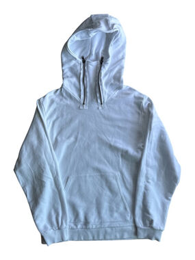 Rare RAF by Raf Simons Double Zip Ninja Hoodie White Cotton XL Made in Portugal